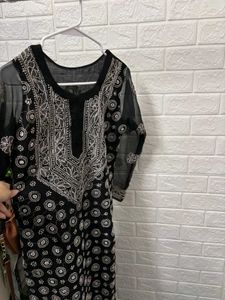 Elegant Black Chikankari Kurti
