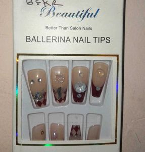 Ballerina Nail Tips - 12 Nails