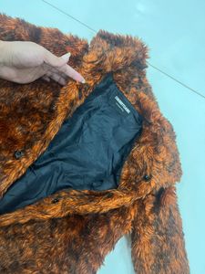 Rust Color Furry Coat For Women