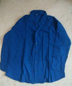 Navy Blue Cotton Shirt