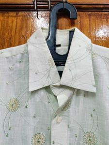 🇳🇿💫♥️ Elegant Green Patterned Shirt