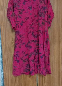 Hot pink kurti pant set