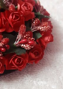 House Artificial Flower Bun Juda Maker Flower Gajra Hair Accessories For Women & Girls Pack-01