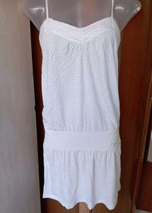 Polka Dot White Dress