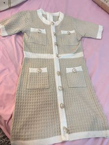 Chic Button-Front Knit Dress