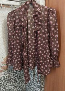 Vintage Rose Bow Blouse