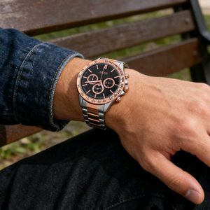 BOSS Green Dial Watch chrono working