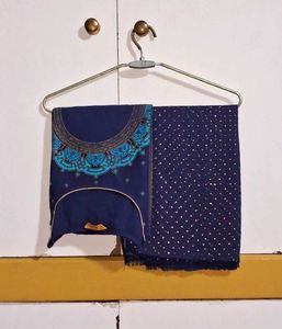 Navy Blue Kurta With Dupatta