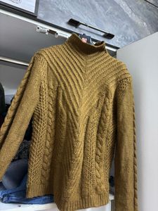 UNISEX Cozy Brown Knit Turtleneck Sweater