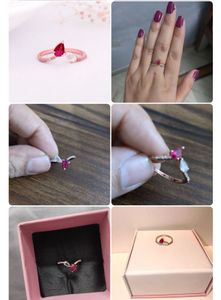 GIVA 925 Silver Rose Gold Zircon Ring For Women