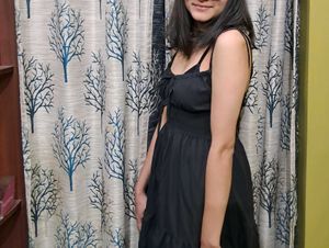 black backless dress