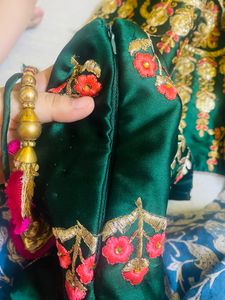 Green Pinkish Lehenga Set