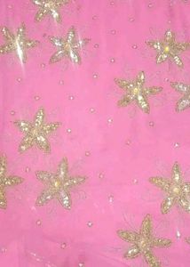 MAKE OFFER 💖 Pink Floral Embroidered Saree