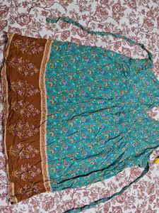 Floral Bohemian tie up dress