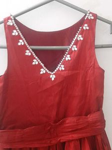 Maroon gown dress for girls