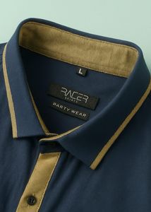 Stylish party wear  Navy Blue Shirt