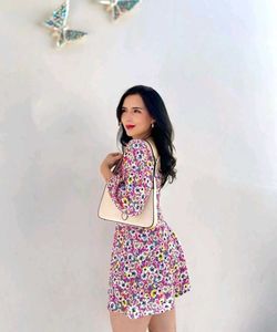 H&amp;M Crinkled off-the-shoulder dress
