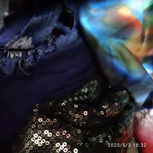 Sequin Saree Throw Away Price