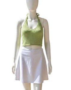 Green Halter Knit Crop Top(Kendall and Kylie)