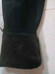 Stylish Black Slim Fit Jeggings With Faux Leather