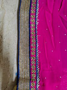 Embroidered Border Half&amp;Half Saree