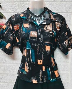 🎁Buy 2 Get 1 Free 🎁Patterned Blouse M Size