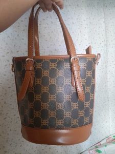 Brown Bucket Handbag