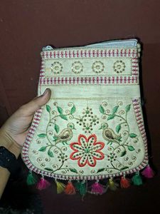 Embroidered Sling Bag