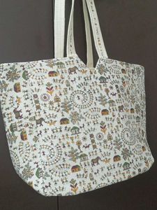Warli Art Tote Women&#39;s Handbag For Office Travel