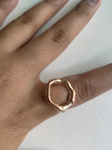 Unique Bronze rose -Tone Statement Ring