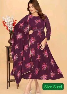 Gown With Dupatta Set