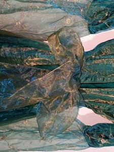 Enchanted Teal &amp; Gold Embroidered Fantasy Gown