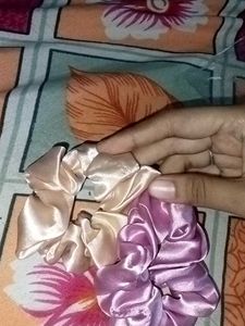 solid hair scrunchies