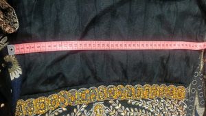 Elegant Black &amp; Gold Anarkali Suit