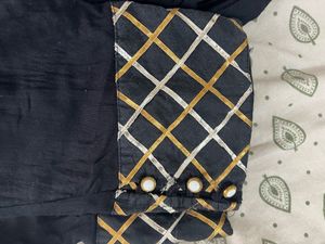 Elegant Black &amp; Gold Kurta