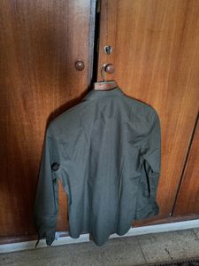 H&amp;M Slim Fit Shirt Olive Green