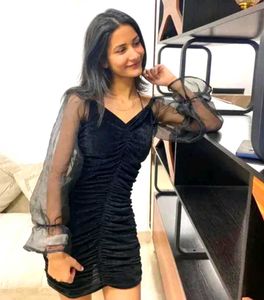 Black Velvet Mini Dress