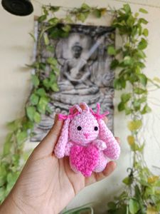 Crochet Handmade Pintresty Bunny Keycharm 🩷🎀