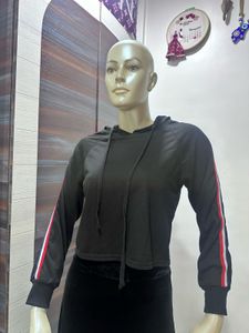 Striped Sleeve Hoodie