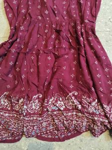 Floral Deep Back Kurti/dress
