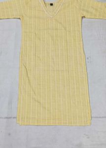 Daily Wear Yellow Kurti And Leggings