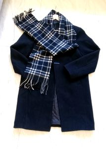 Enjeolon brand Unisex Long Coat/Over Coat Black