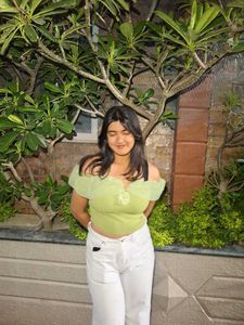 Sage Green Off-Shoulder Crop Top