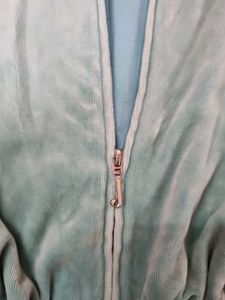 Authentic Juicy Couture Velour Coral Blue Hoodie