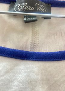 White &amp; Blue Weatern Dress