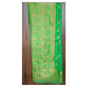 Green Banarasi Silk Saree