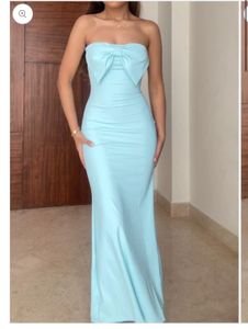 LIGHT BLUE BODYCON DRESS