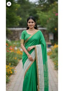 party' wear saree with blouse