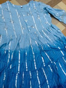 Blue Striped Kurti