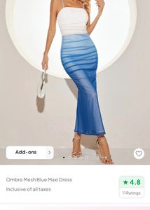 Newme ombre mesh blue dress